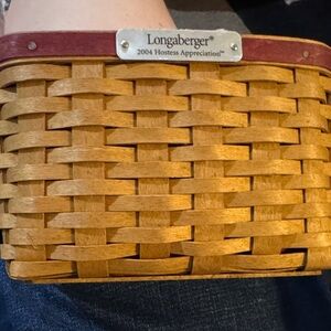 Longaberger Woven Basket with Red Accent